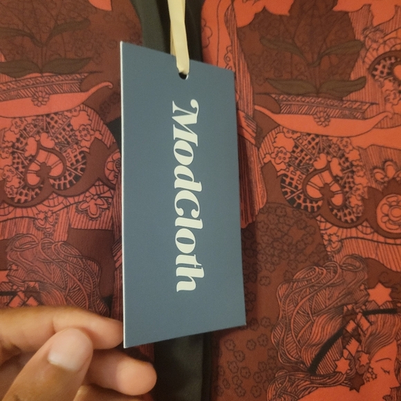 Modcloth Womens Plus Size Retro Dark Romance Asian Artsy A-line Dress. Size 14 - Picture 10 of 12